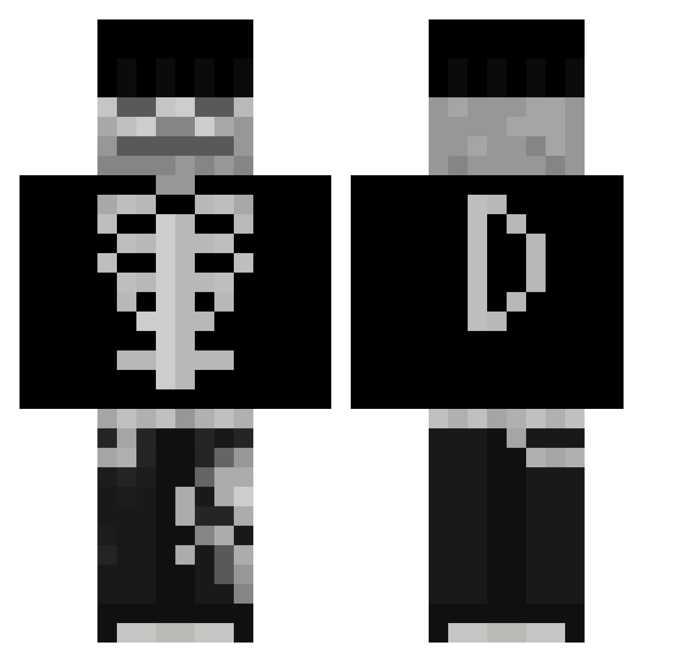 JnsK_ Minecraft skin, front and back view