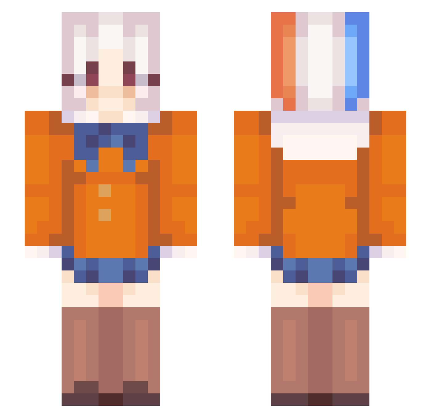 deadcrow_ Minecraft skin, front and back view