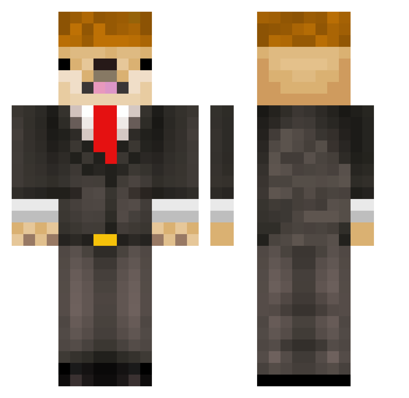 vikdaslick Minecraft skin, front and back view