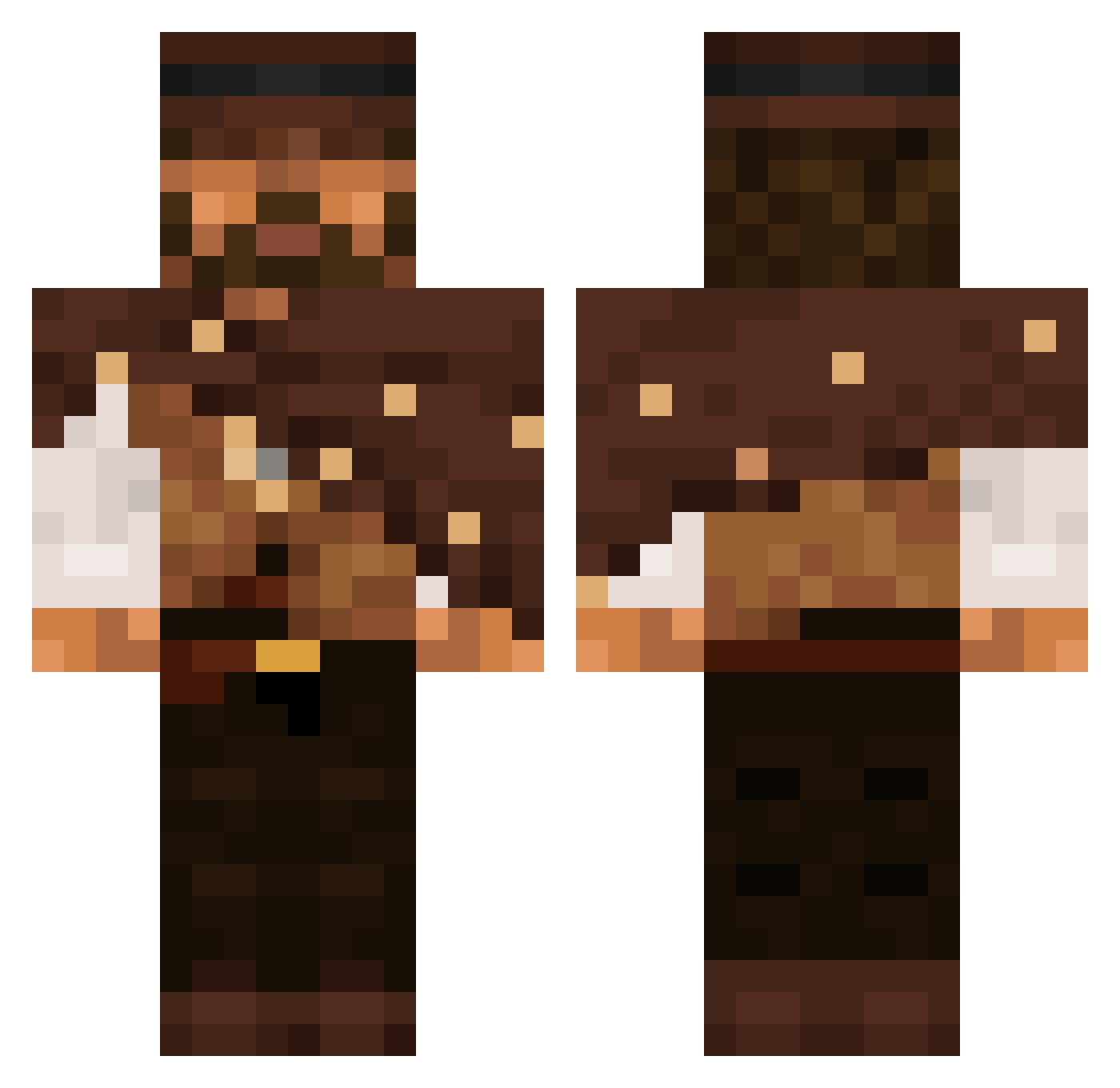 DDeakon Minecraft skin, front and back view