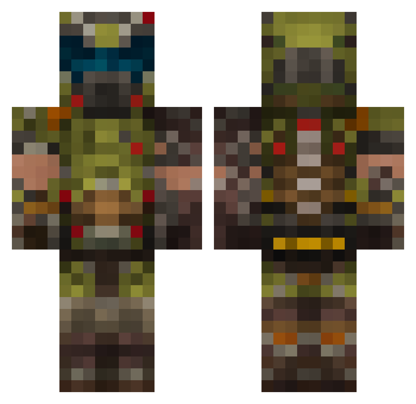 fengo_ Minecraft skin, front and back view