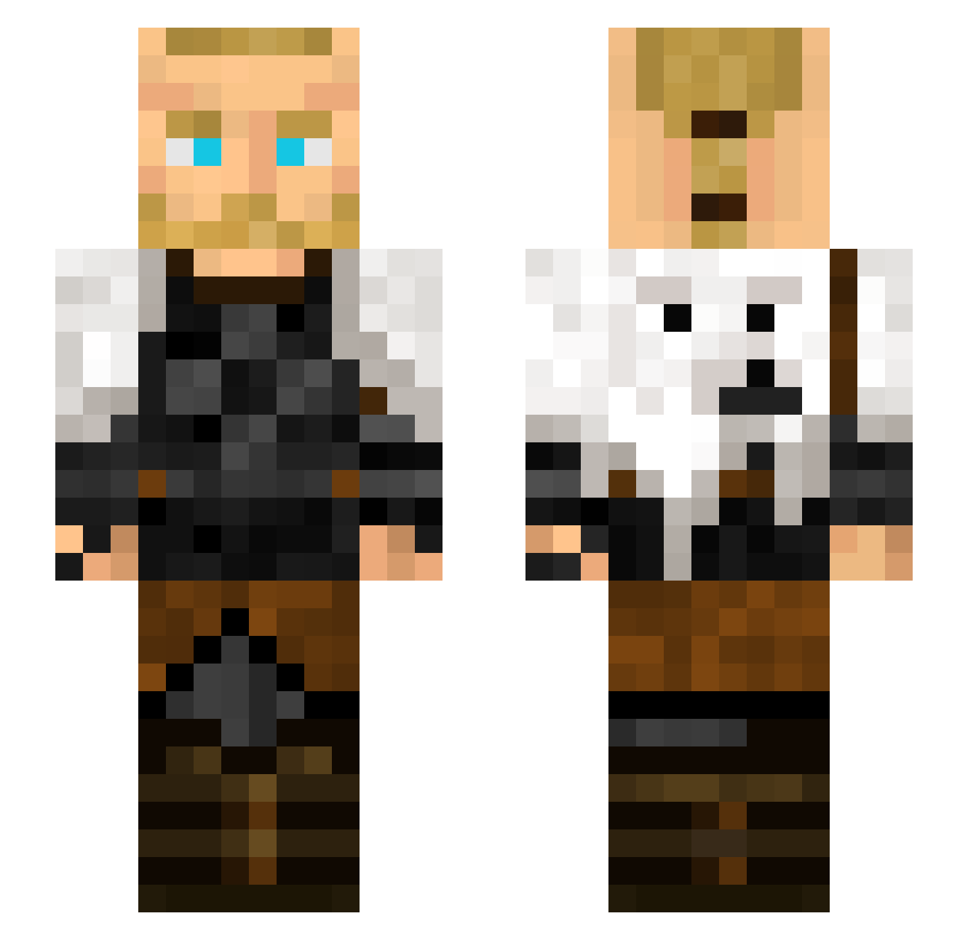 lewa1233 Minecraft skin, front and back view