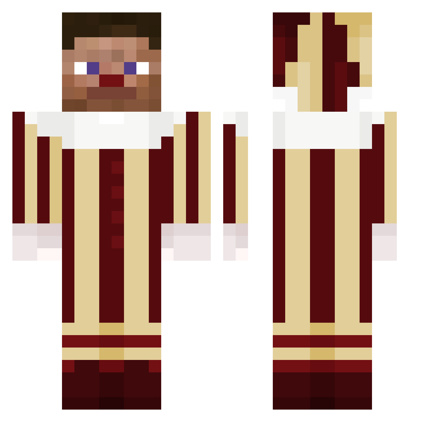 OpticSkopezz Minecraft skin, front and back view