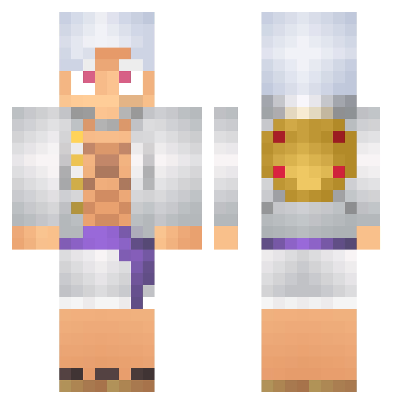 zRodax_ Minecraft skin, front and back view