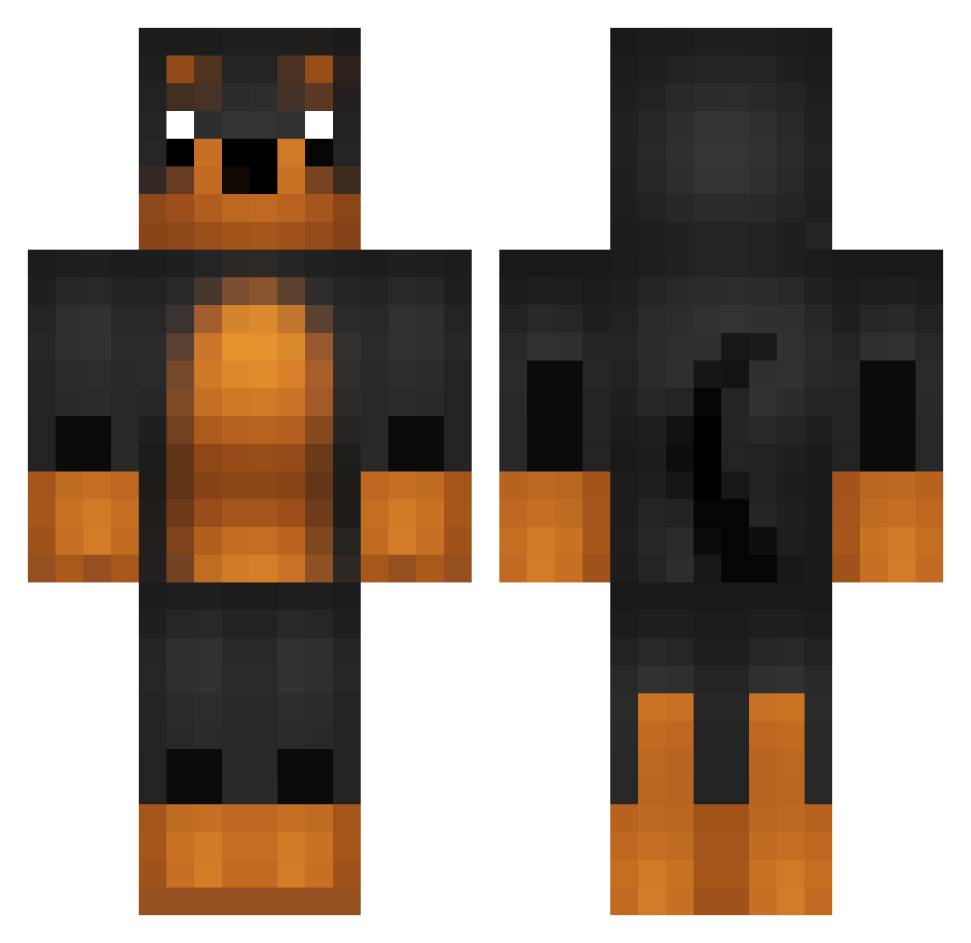 rambolegend Minecraft skin, front and back view