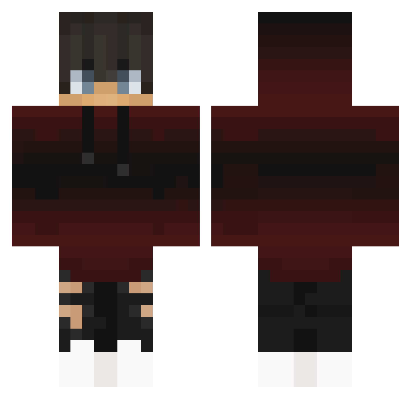 DellyBean_ Minecraft skin, front and back view