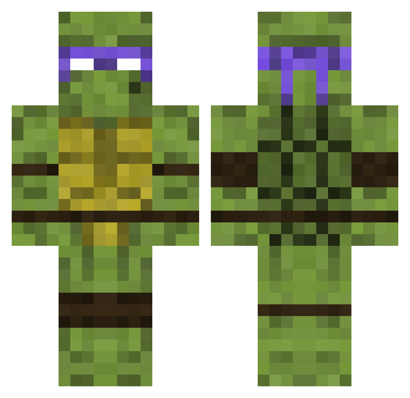 diezero Minecraft skin, front and back view