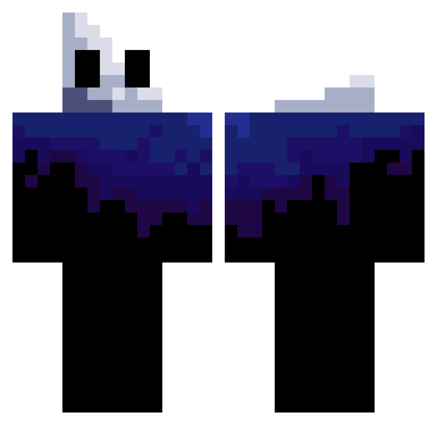 Thunder29400 Minecraft skin, front and back view
