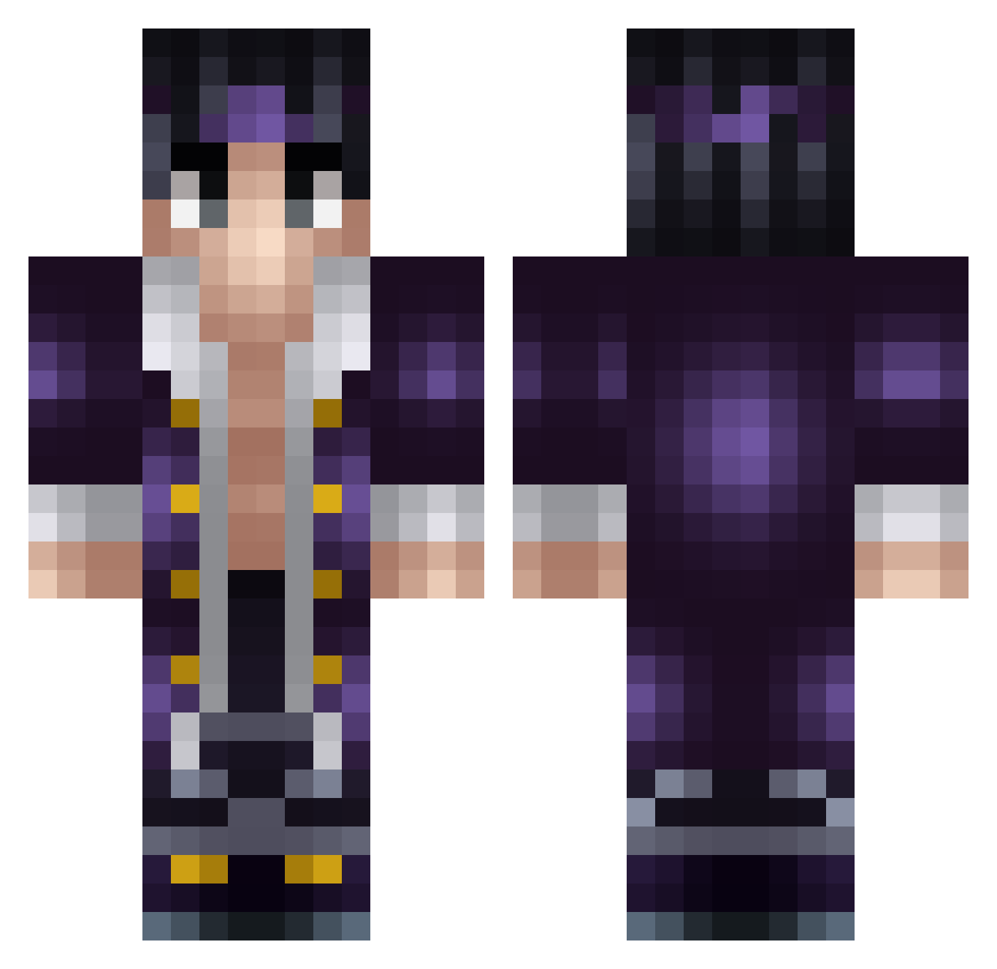 yMaxwell Minecraft skin, front and back view