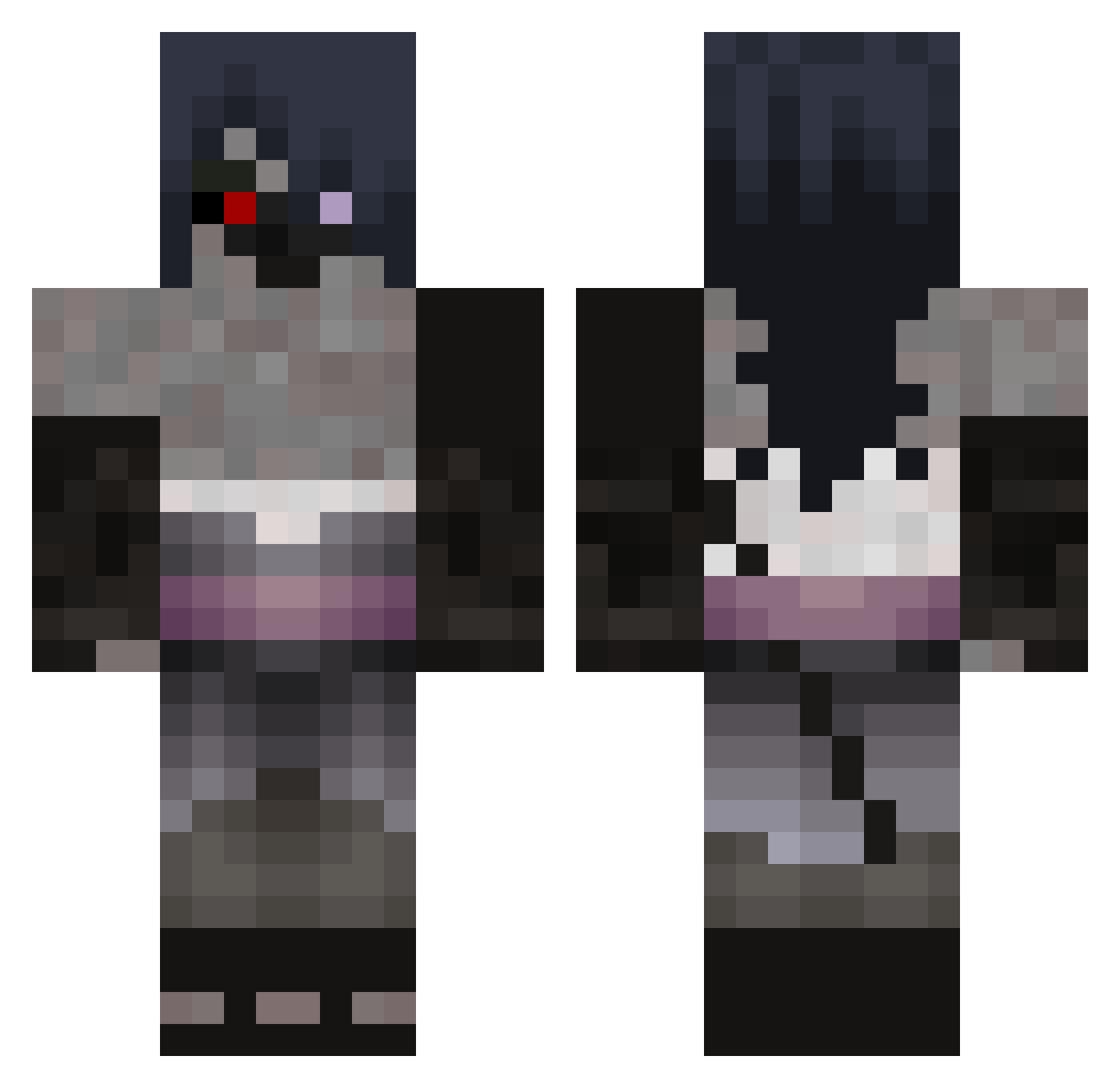 4sag Minecraft skin, front and back view