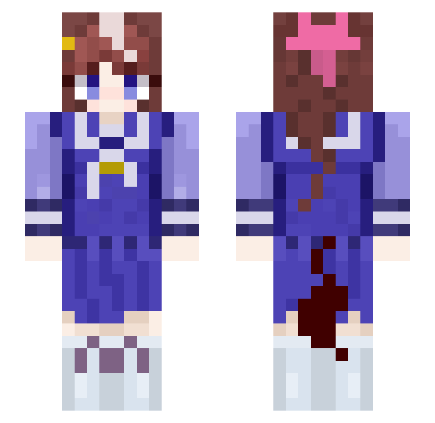 TREE_Endless Minecraft skin, front and back view
