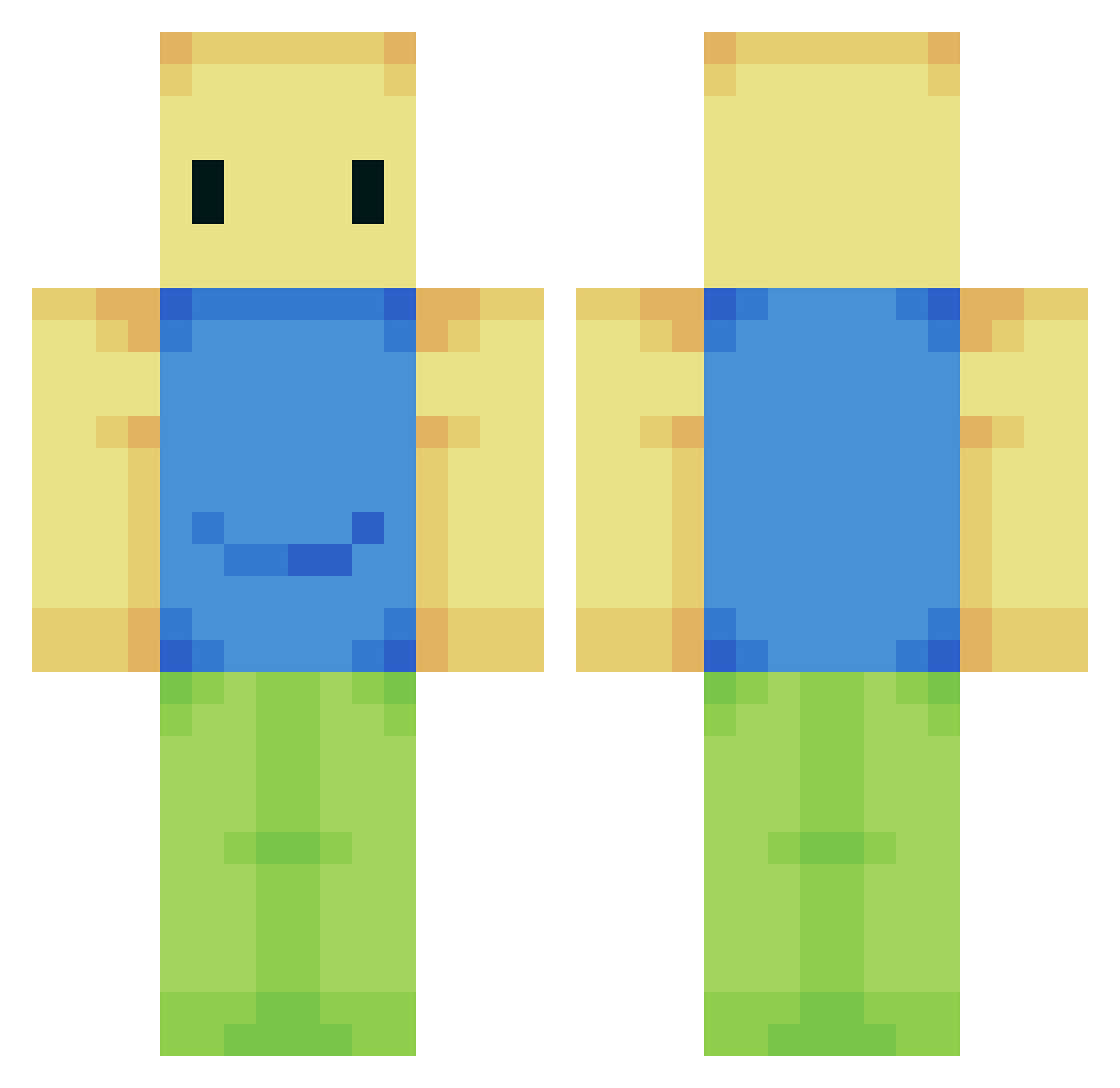 pojo82 Minecraft skin, front and back view