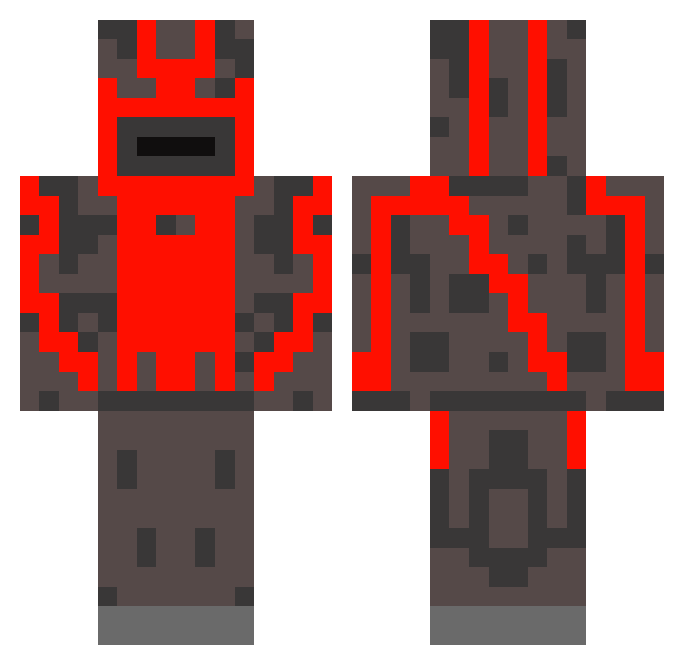 Dylaan Minecraft skin, front and back view