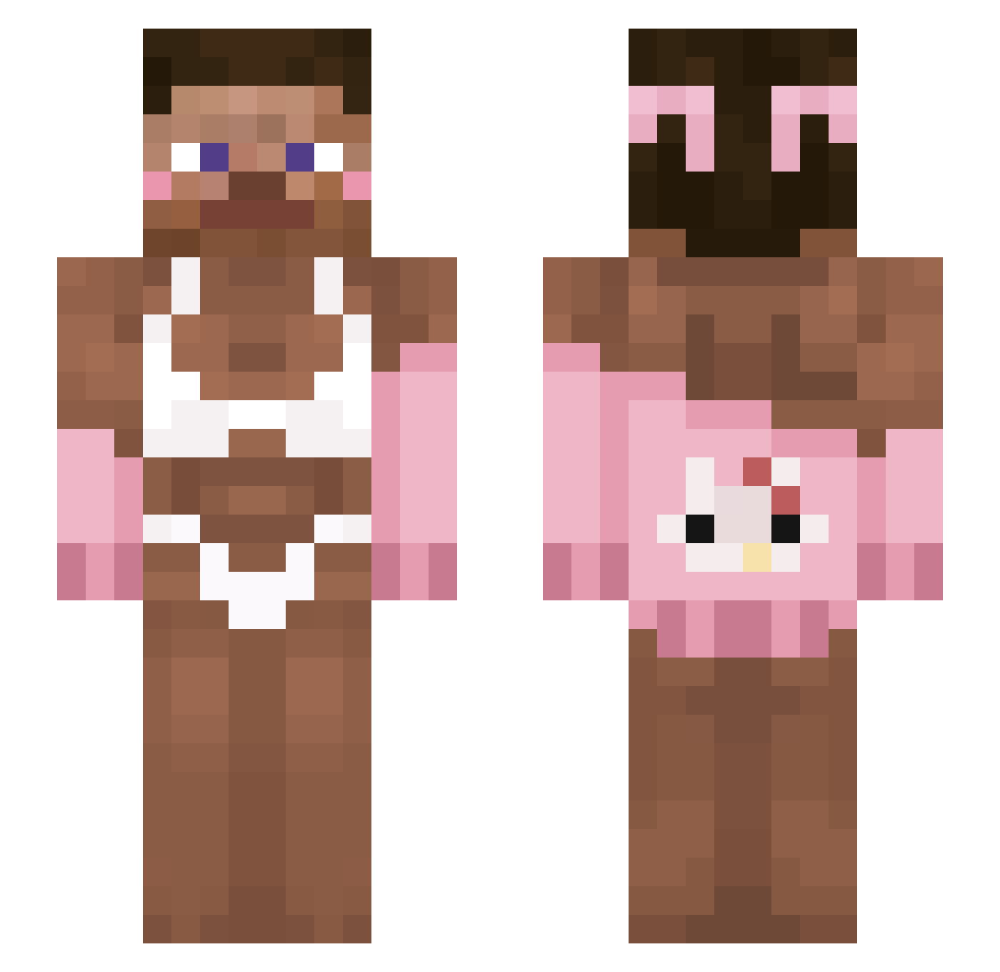SaviorComplex Minecraft skin, front and back view