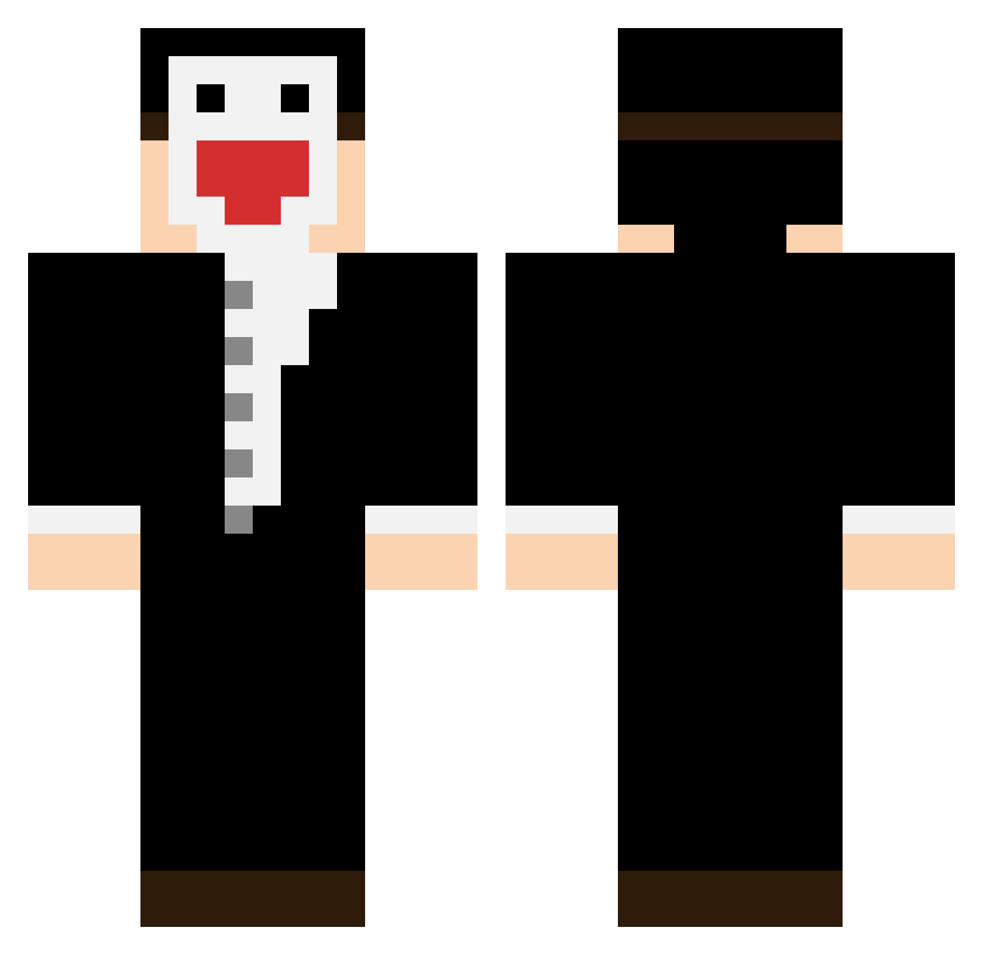 Jamal_03 Minecraft skin, front and back view