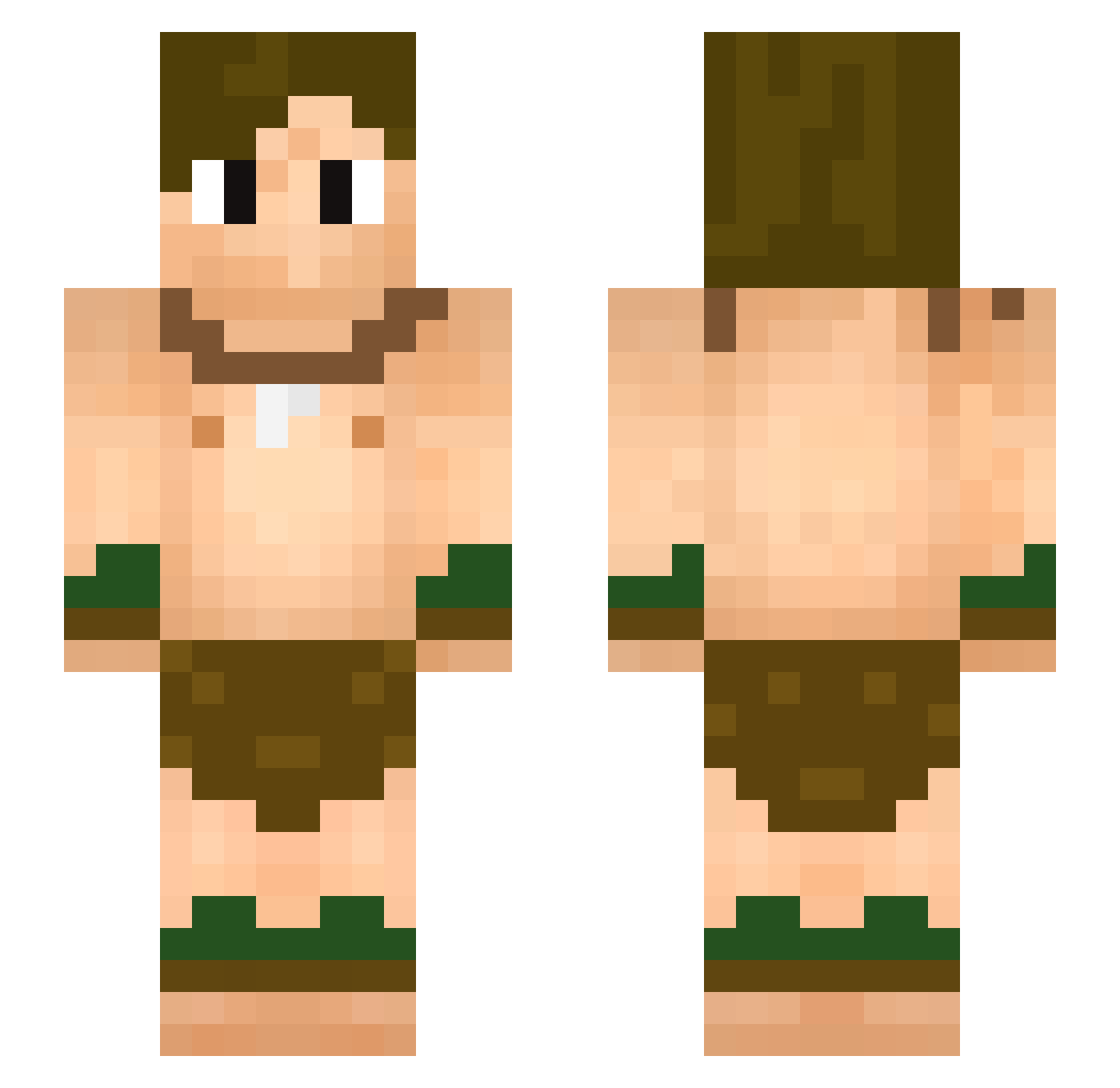 Variousness Minecraft skin, front and back view