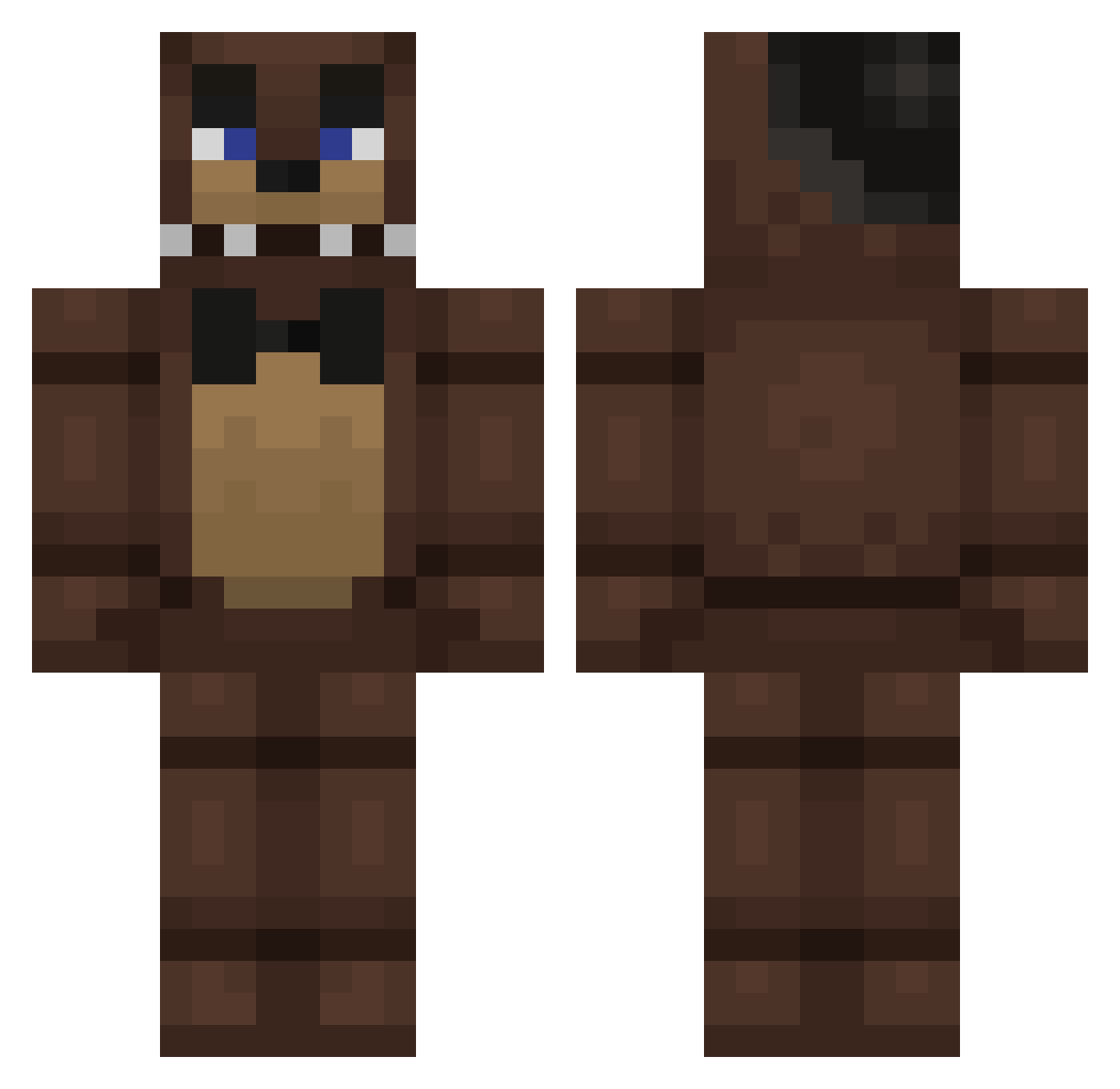 S1zzlee Minecraft skin, front and back view