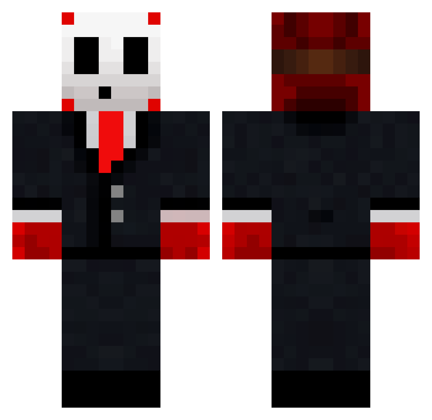 Shy_Guy_Red Minecraft skin, front and back view