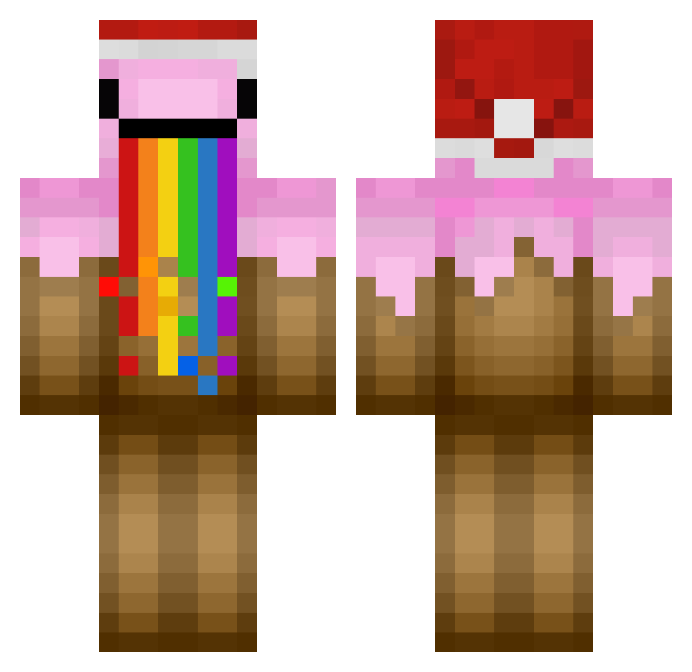 LiLi_9 Minecraft skin, front and back view