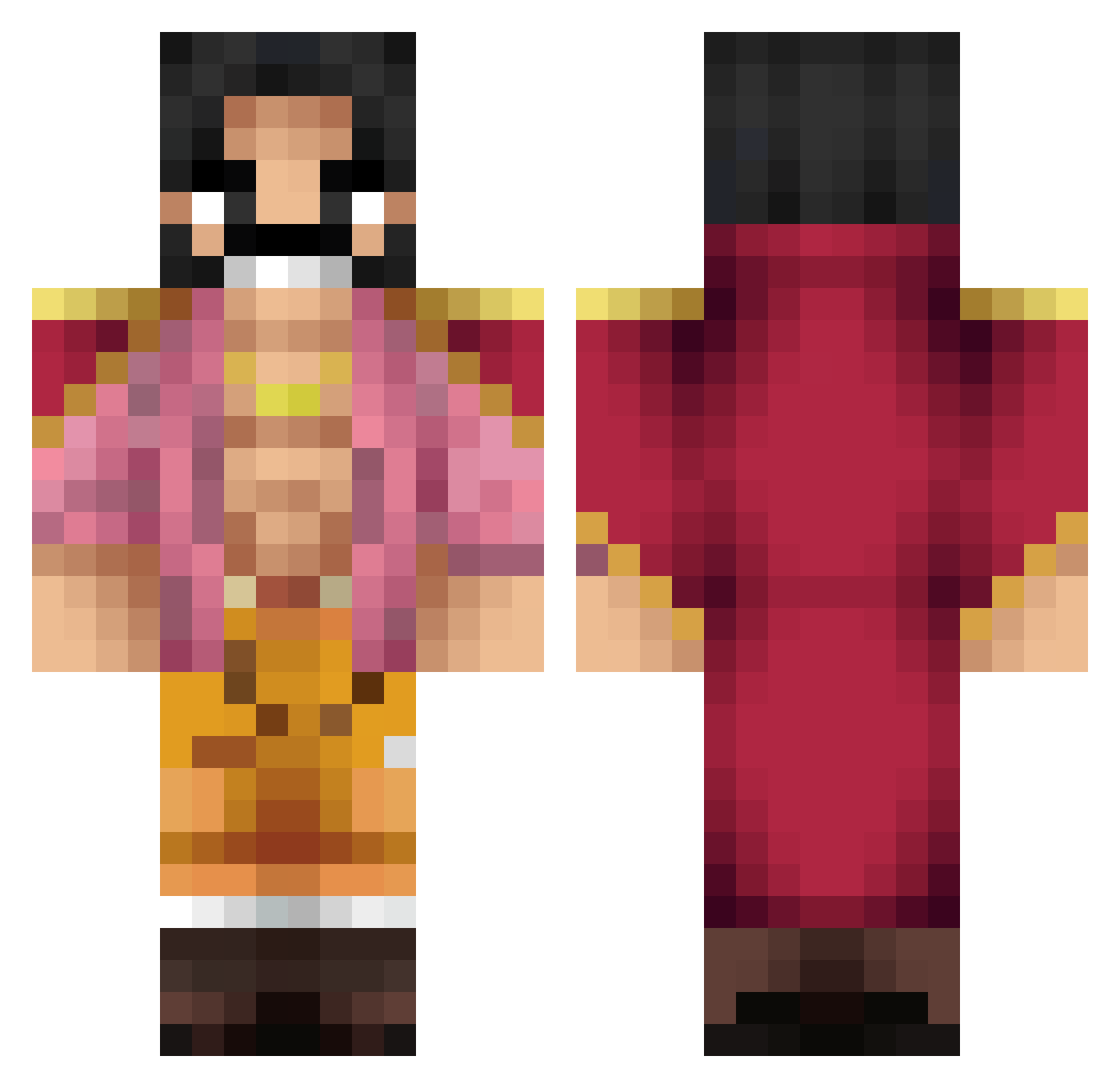 akk27 Minecraft skin, front and back view