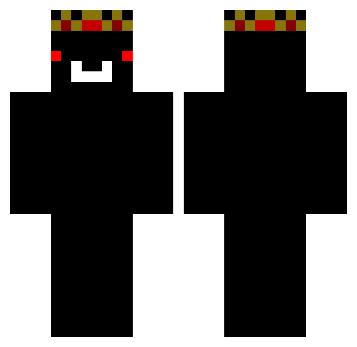 PieterPuk Minecraft skin, front and back view