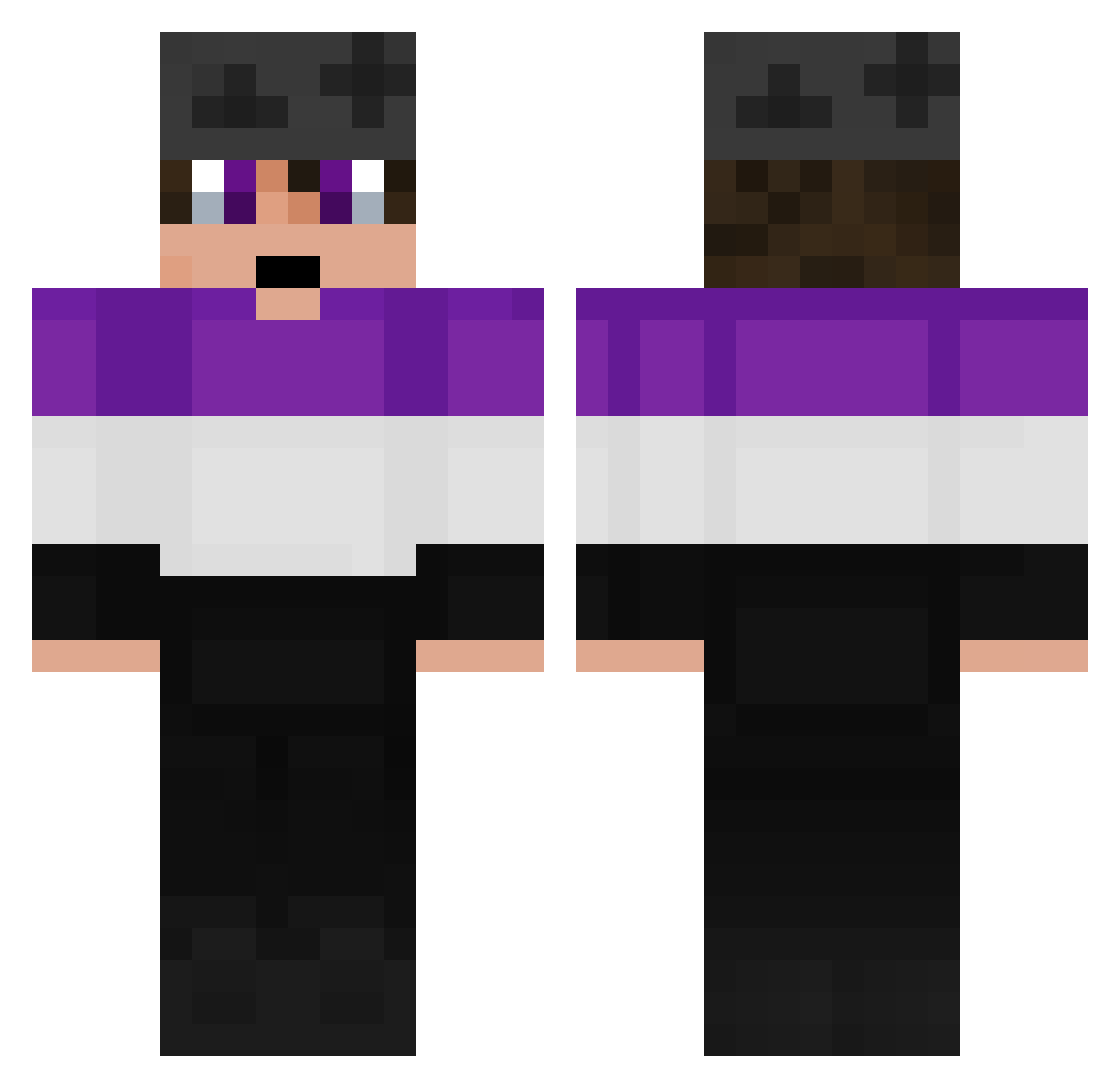 aleazin Minecraft skin, front and back view