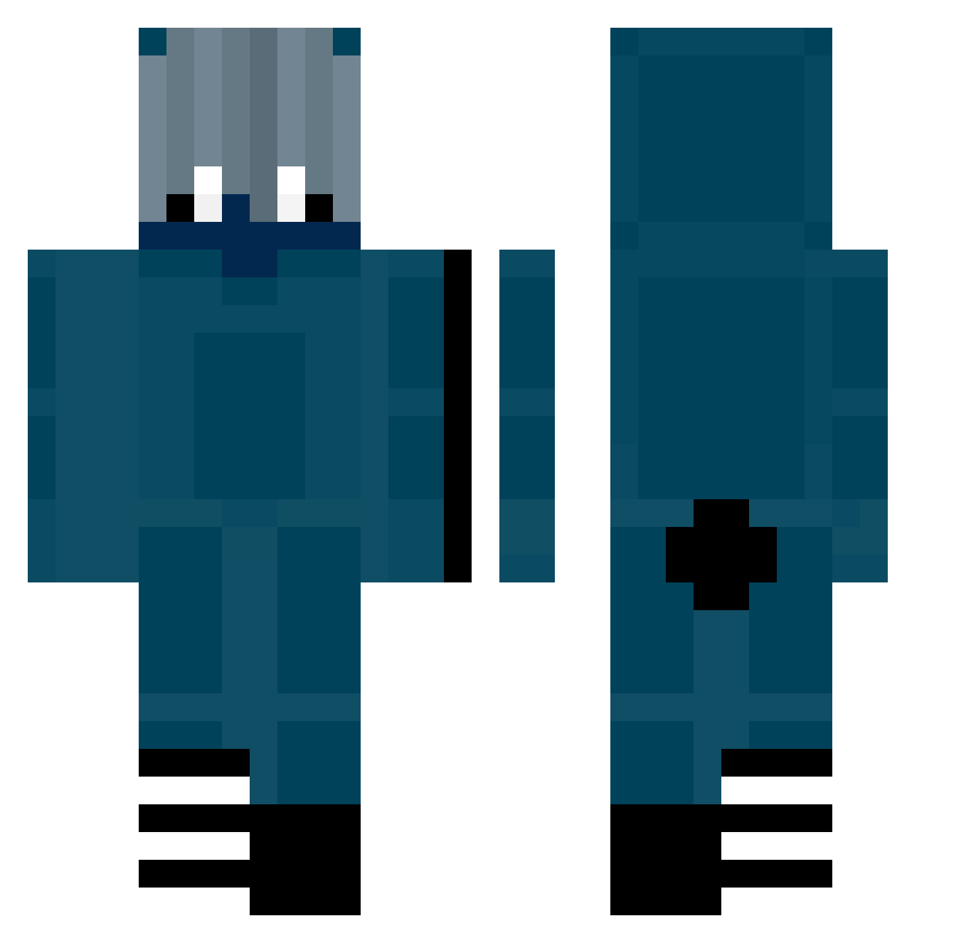 zGefxllener Minecraft skin, front and back view