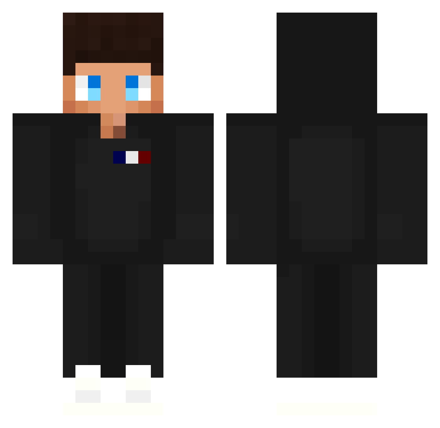 D3as_2 Minecraft skin, front and back view