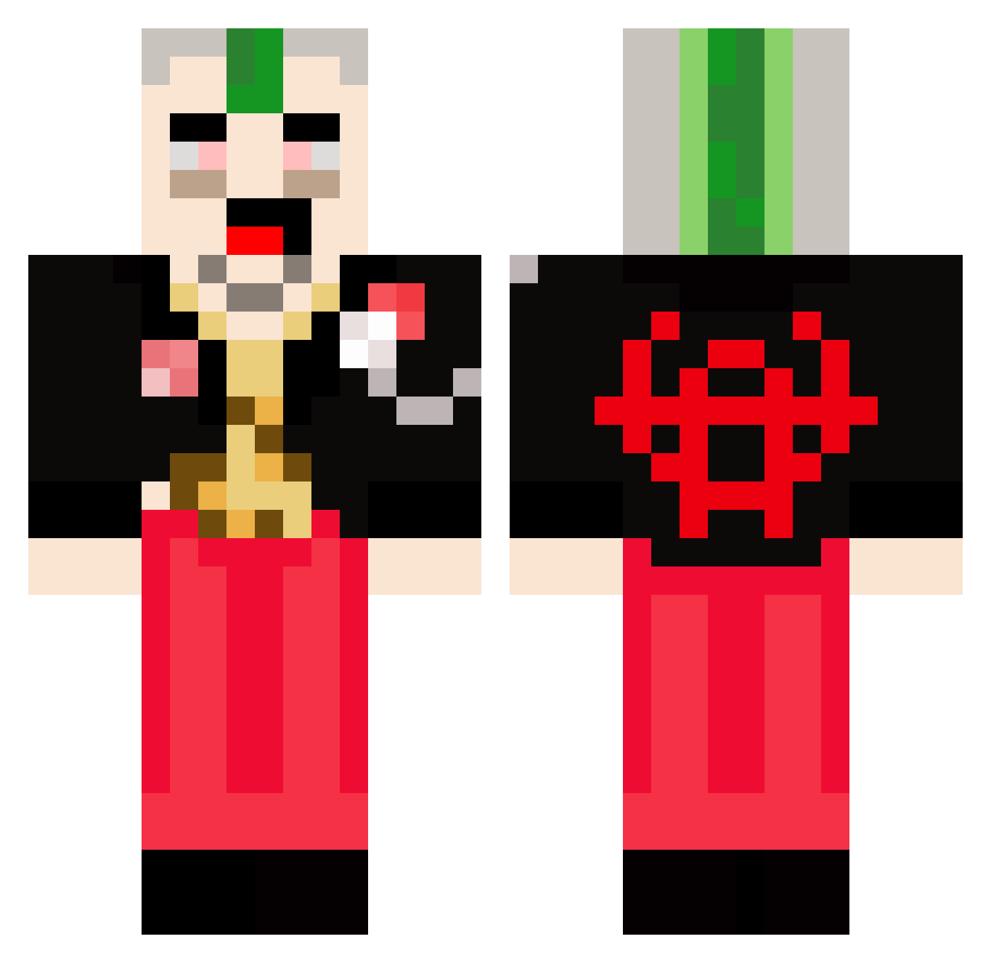 lordstonerblue Minecraft skin, front and back view