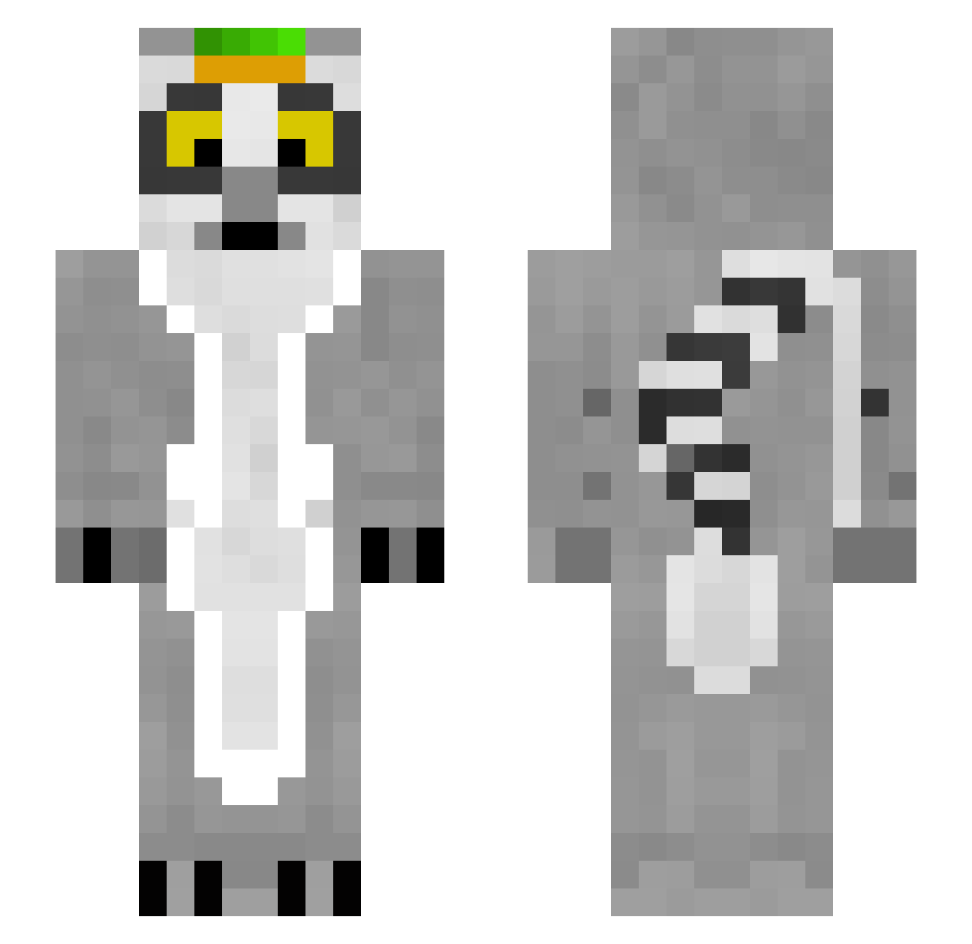 KudottuSilli Minecraft skin, front and back view