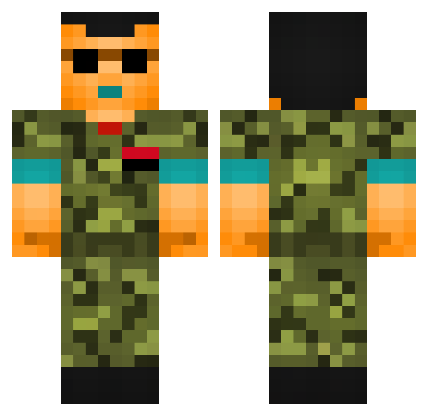 Kyuubii1 Minecraft skin, front and back view