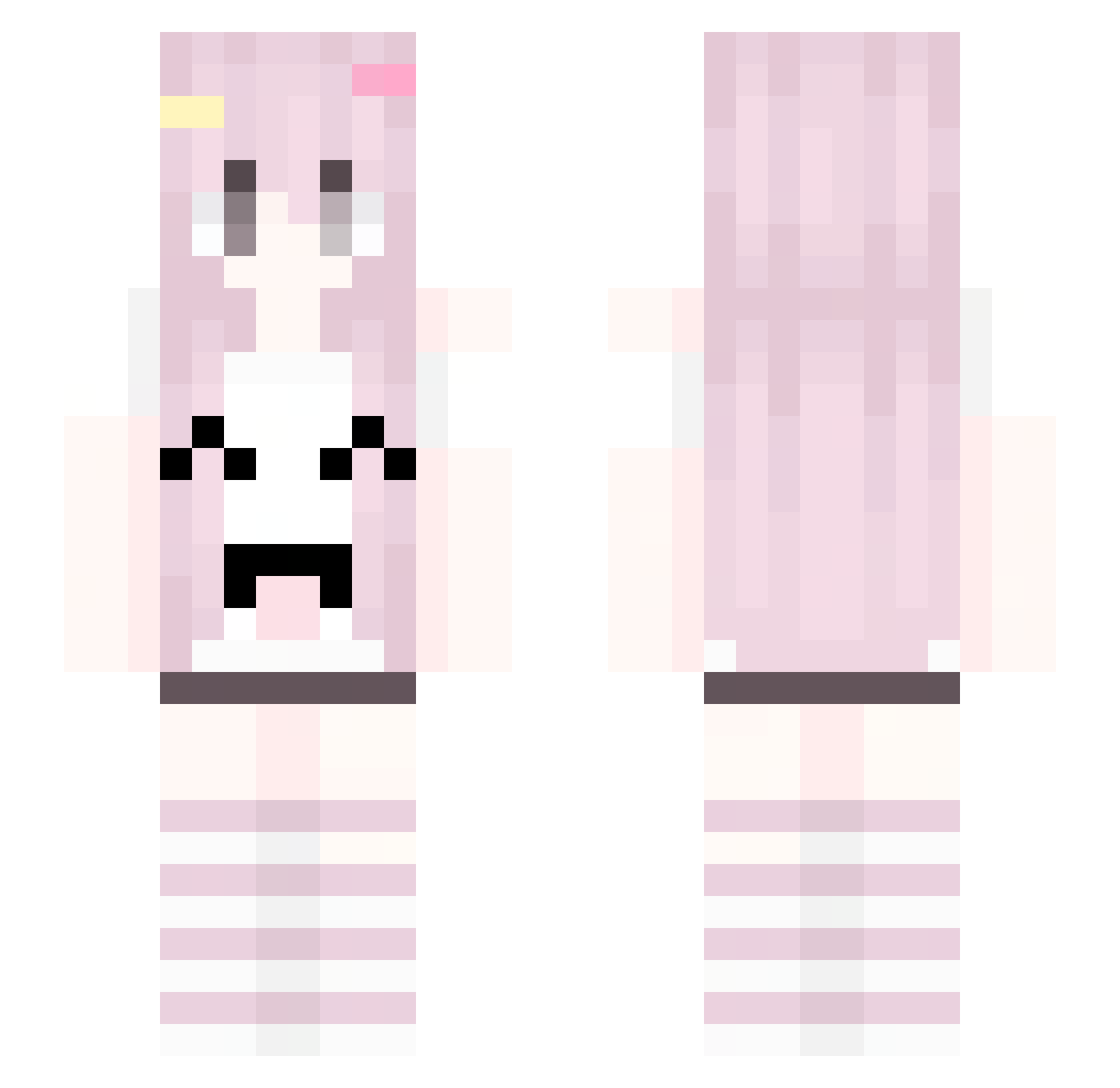 t4colover Minecraft skin, front and back view