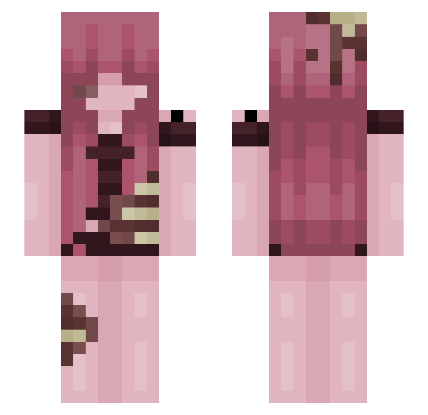 catsaresupercut3 Minecraft skin, front and back view