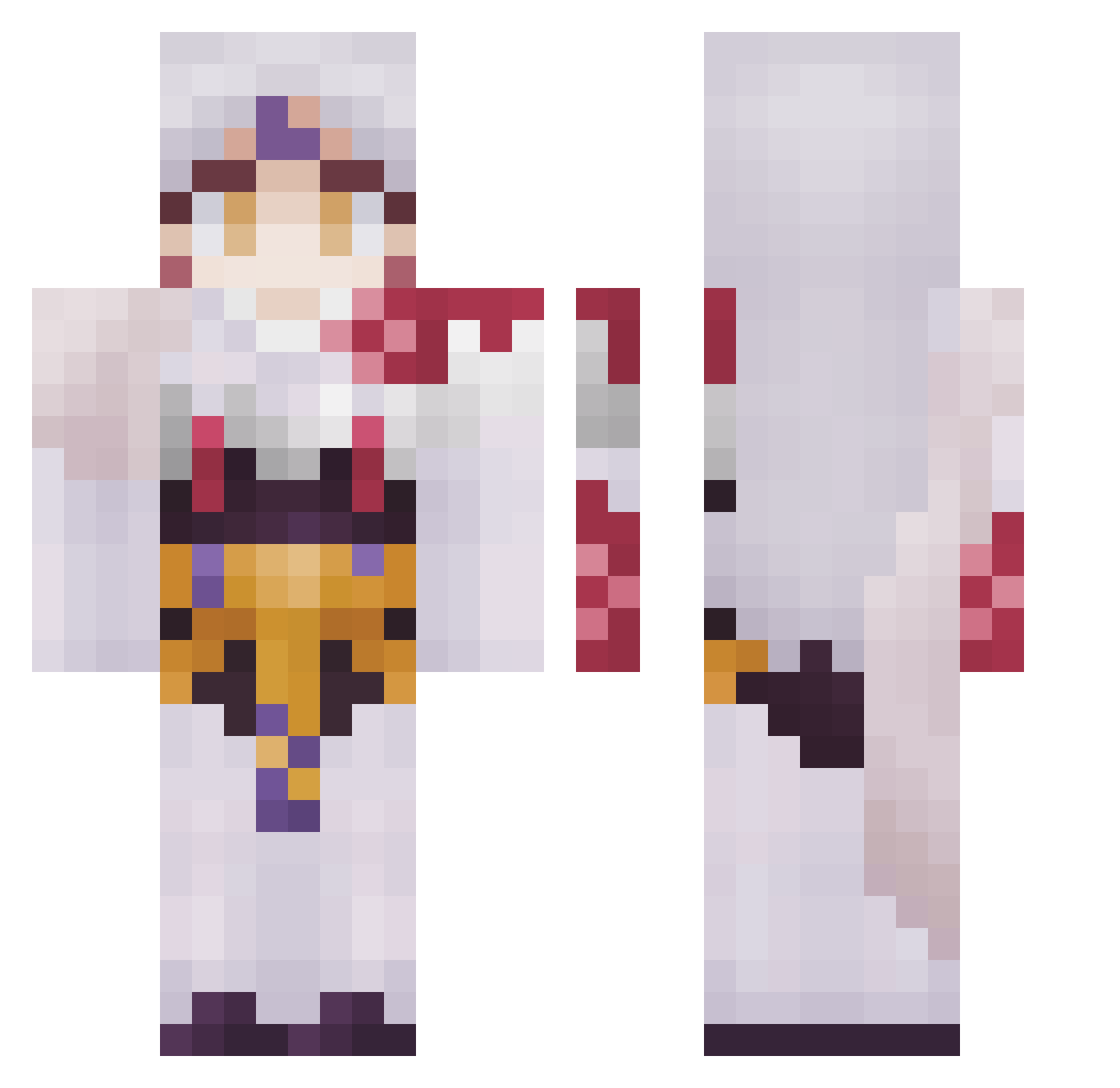 Majorconnor10 Minecraft skin, front and back view