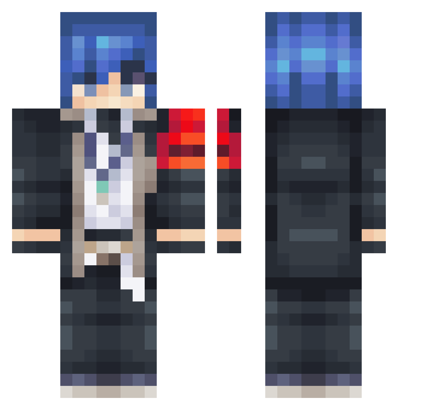 bugsthatbite Minecraft skin, front and back view