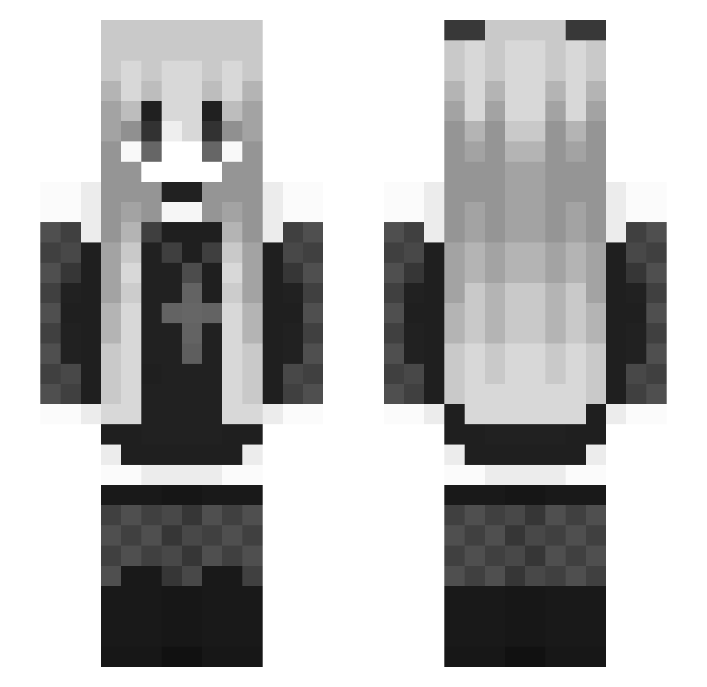 SvenoS1 Minecraft skin, front and back view