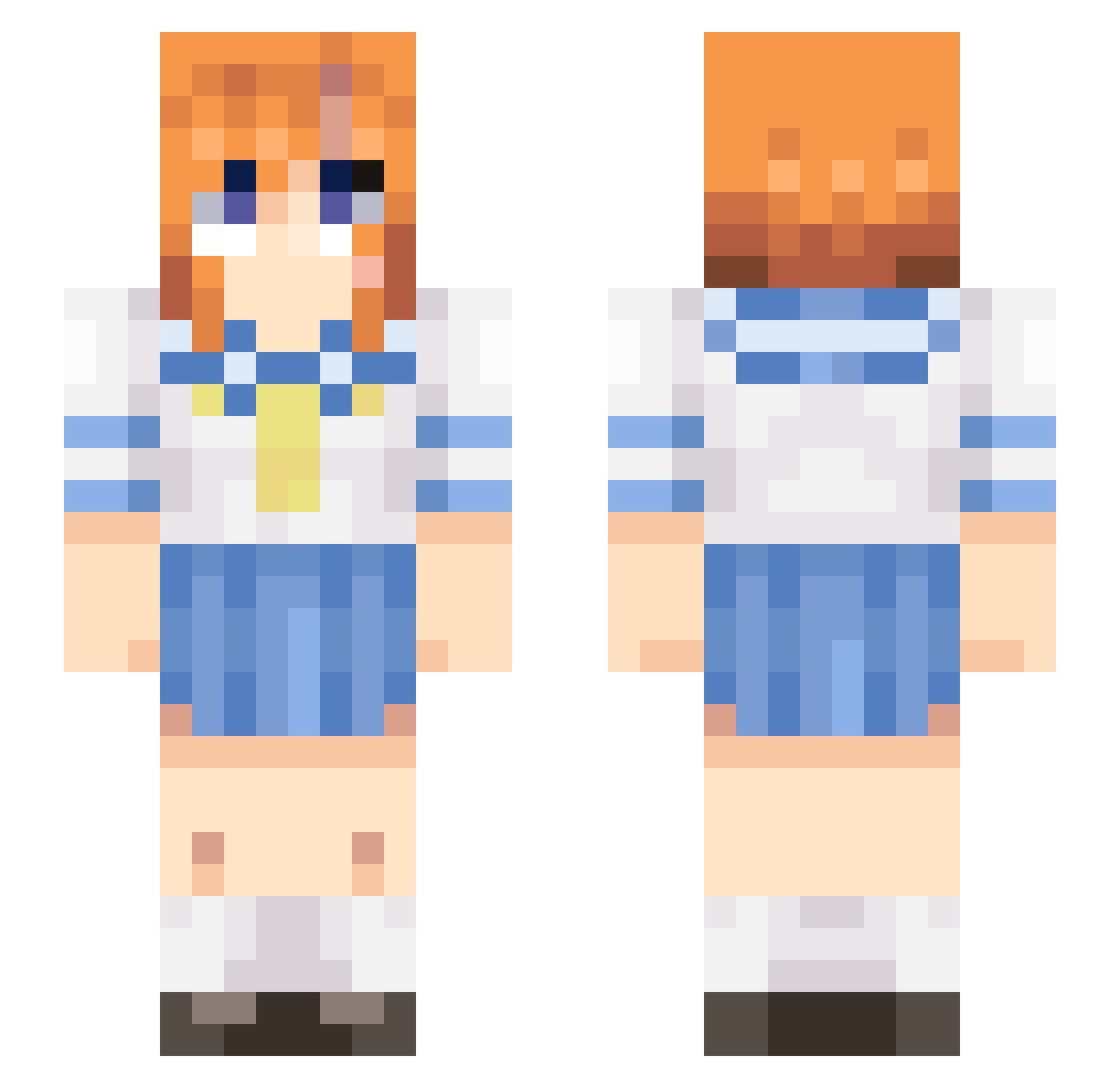 kleberkawa Minecraft skin, front and back view