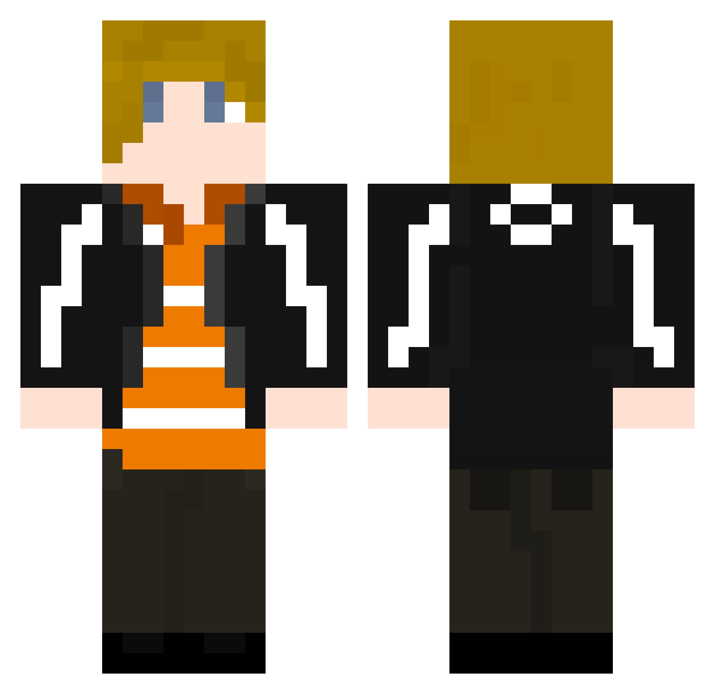 Matysh Minecraft skin, front and back view