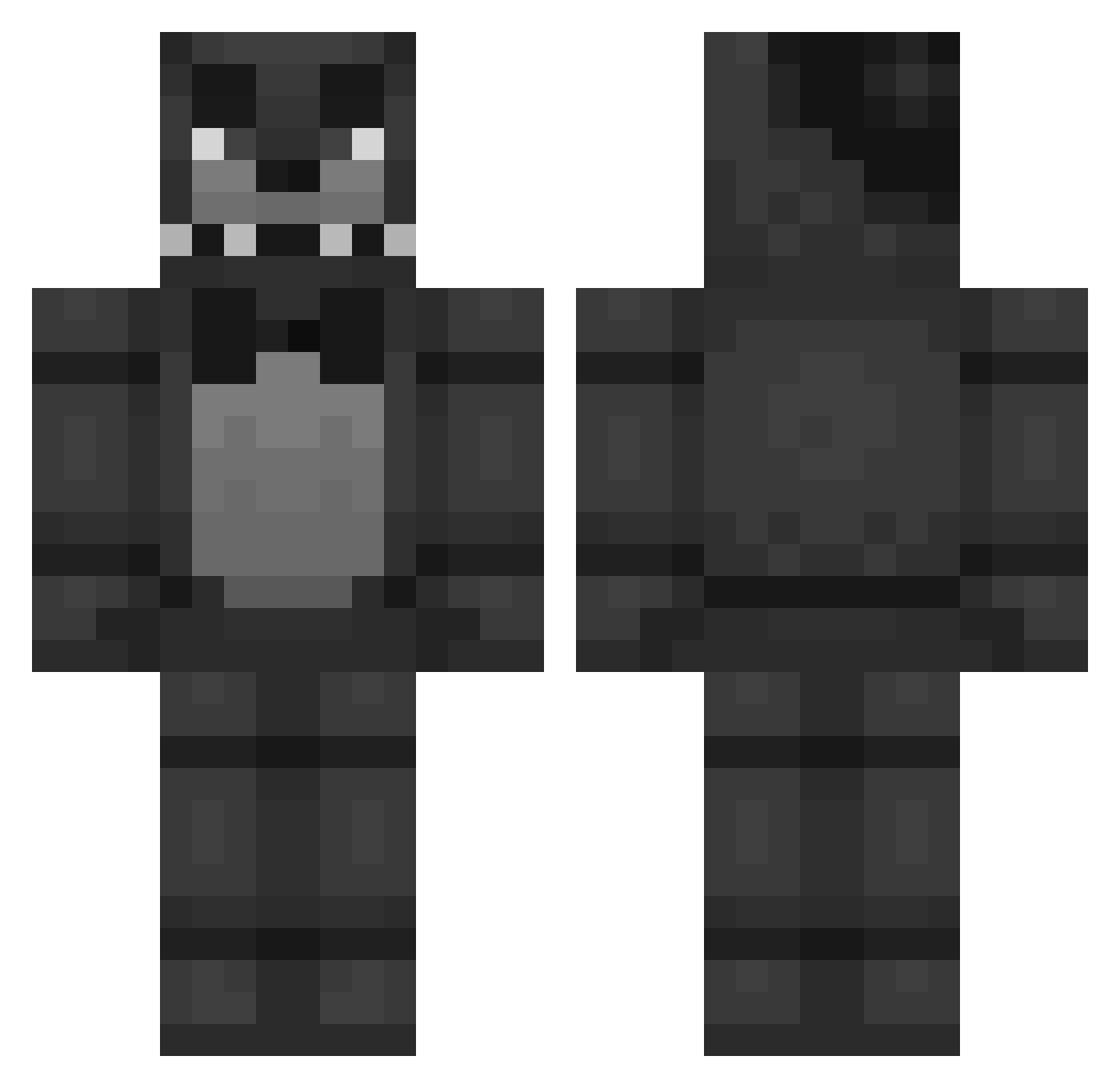 Benquis Minecraft skin, front and back view