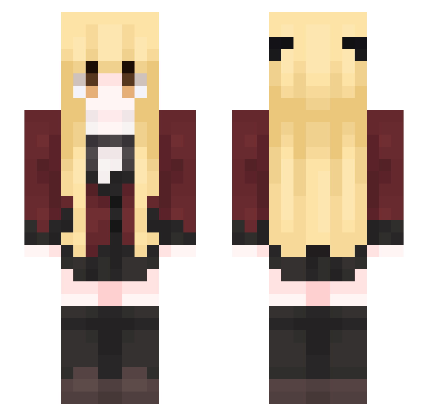 rach12011 Minecraft skin, front and back view