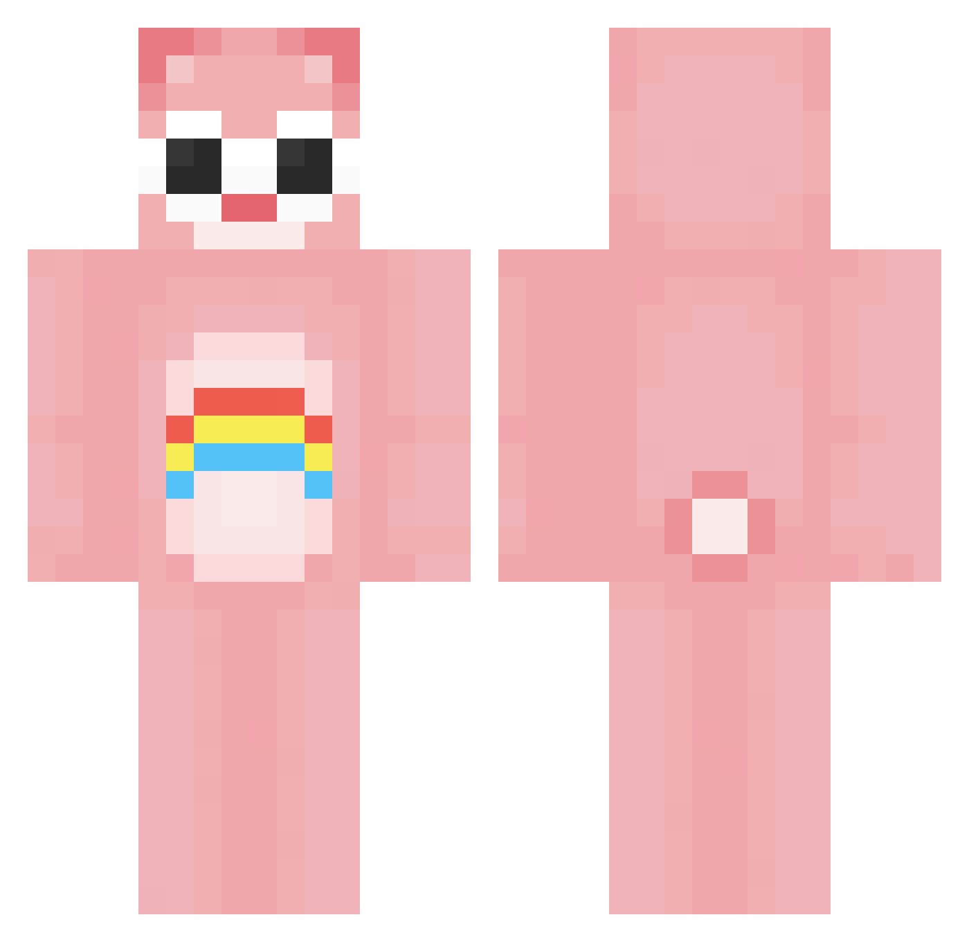 Decepsion Minecraft skin, front and back view