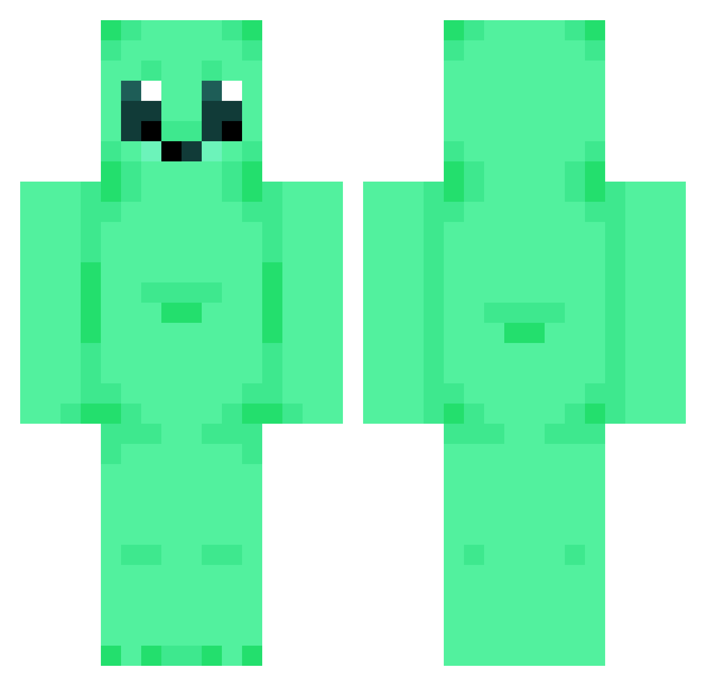 Leirnabs Minecraft skin, front and back view