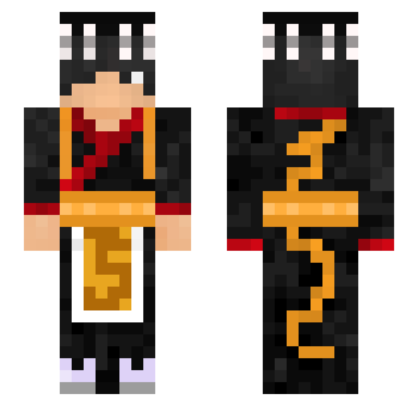 Kweeli Minecraft skin, front and back view