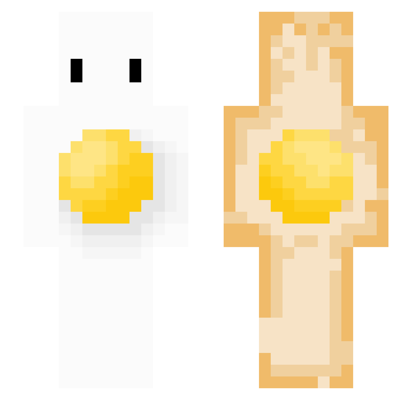 MishaAwa Minecraft skin, front and back view