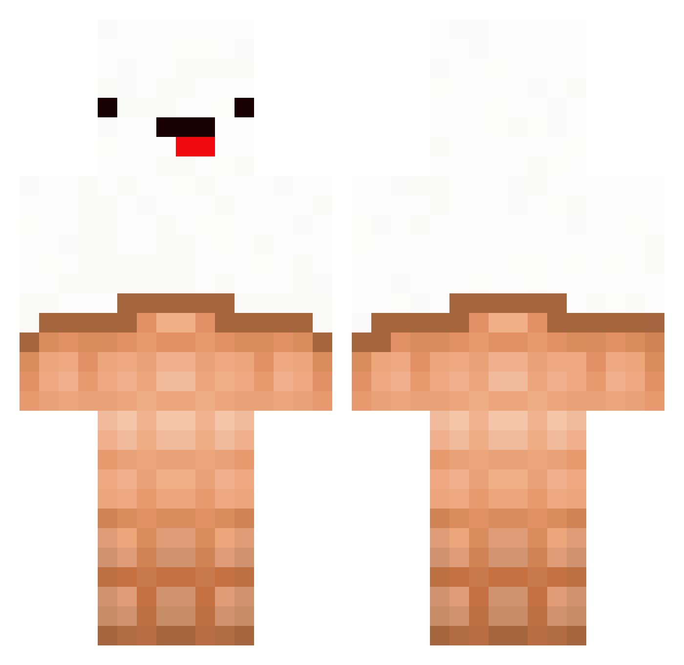 Galvanoth Minecraft skin, front and back view