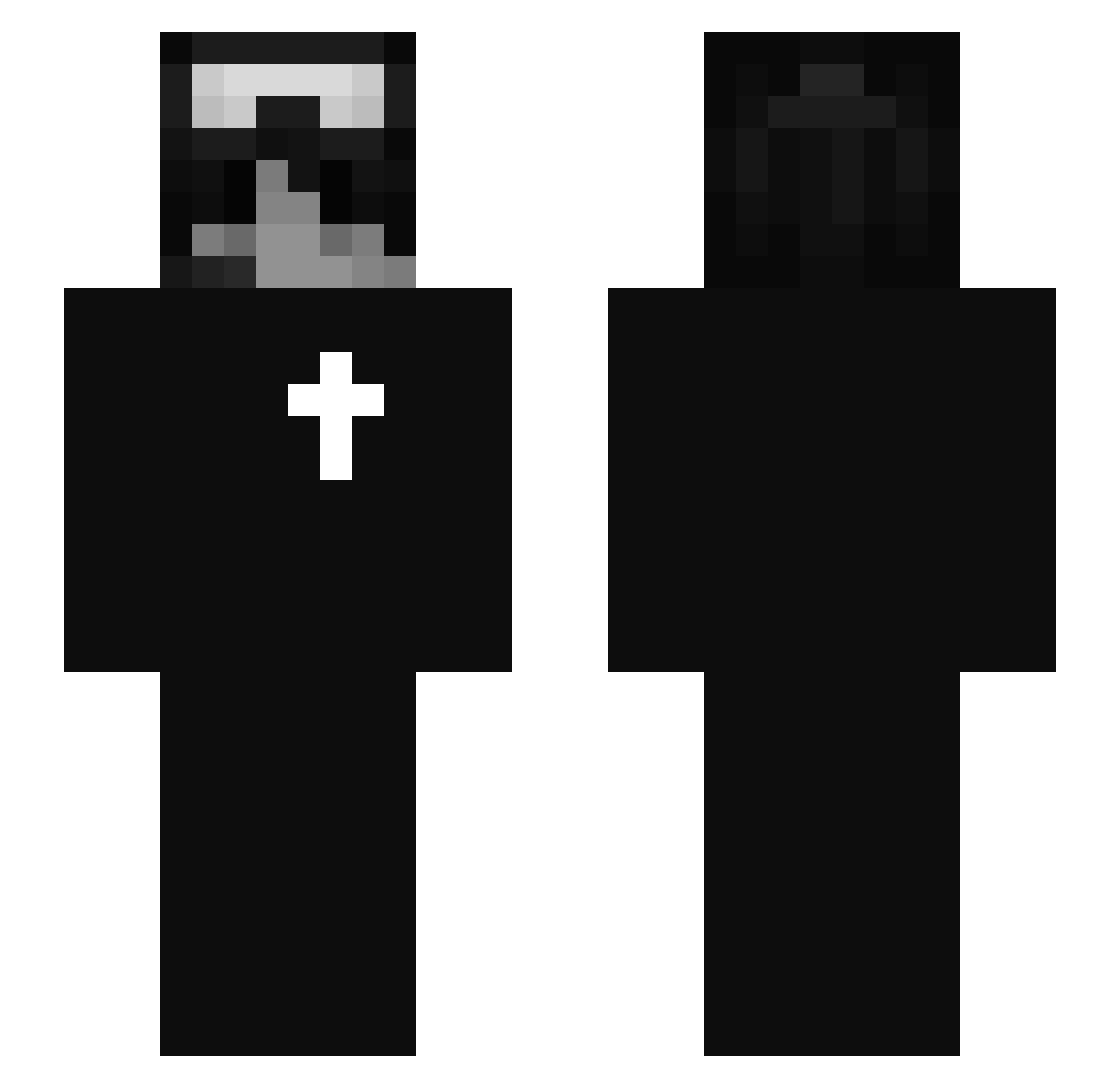 322hp Minecraft skin, front and back view