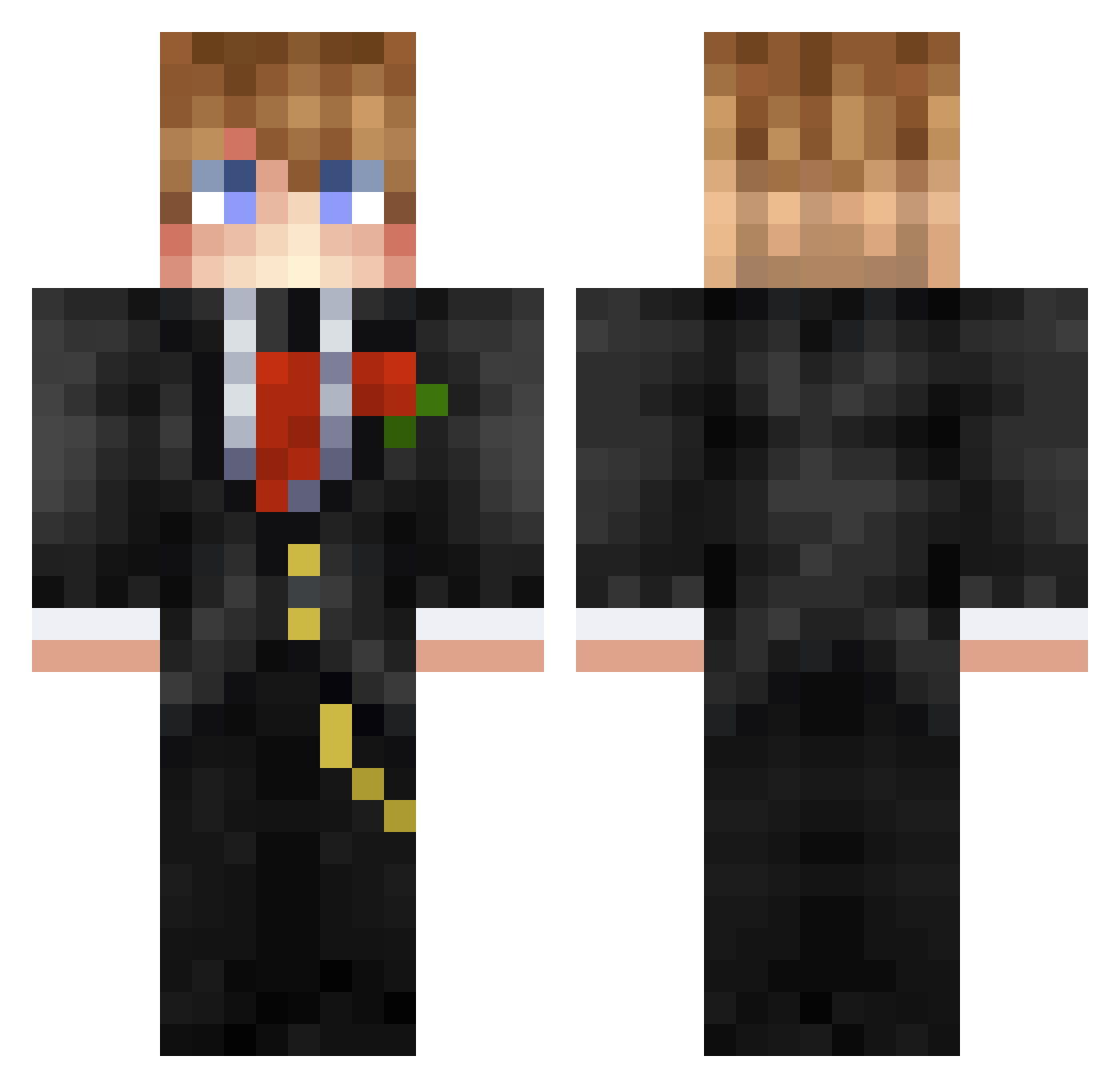 X_Agent47_X Minecraft skin, front and back view