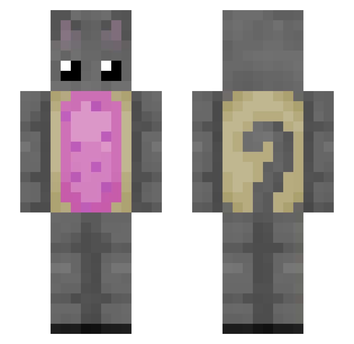 5777mars Minecraft skin, front and back view