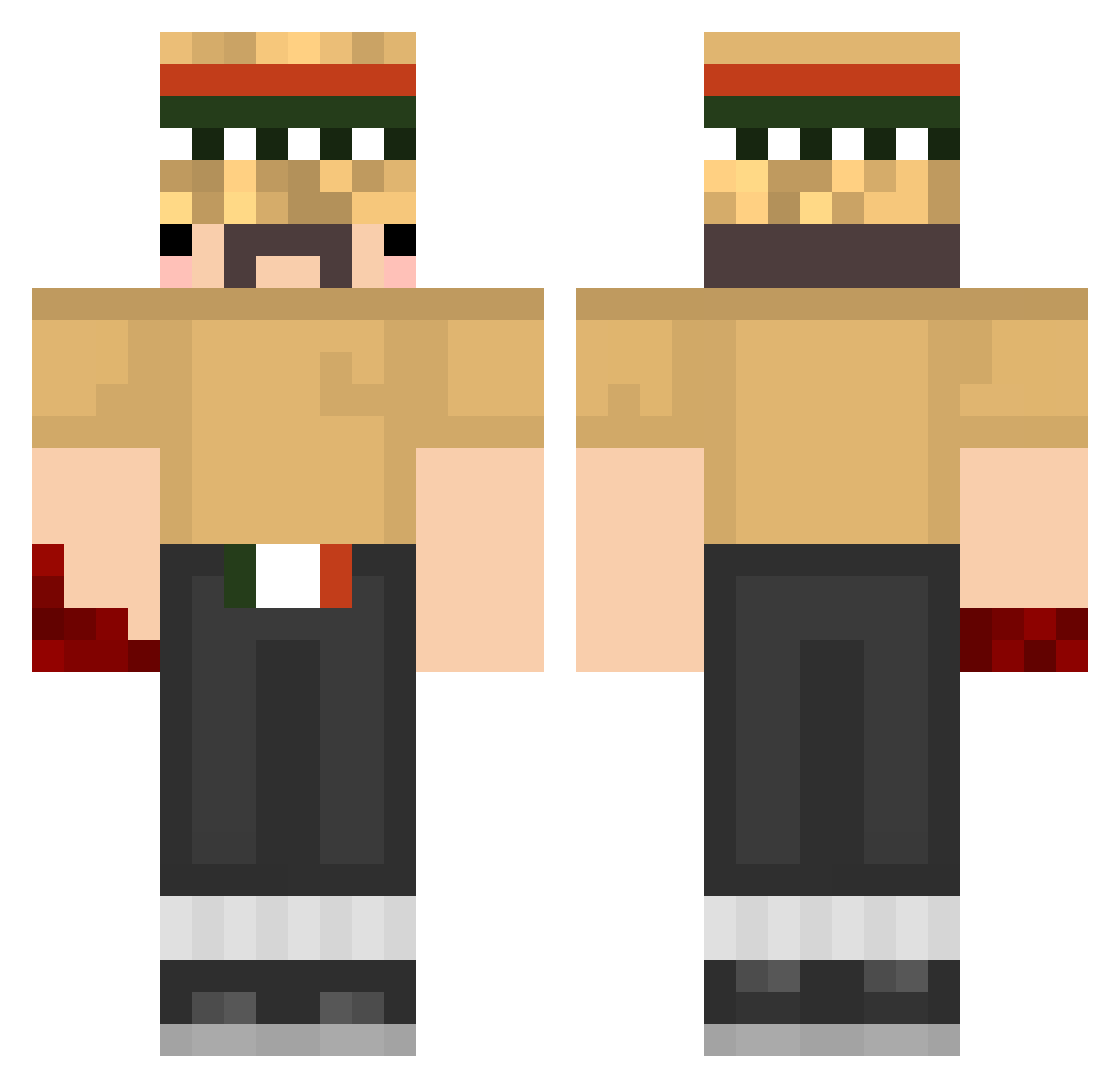 _S1mLex Minecraft skin, front and back view