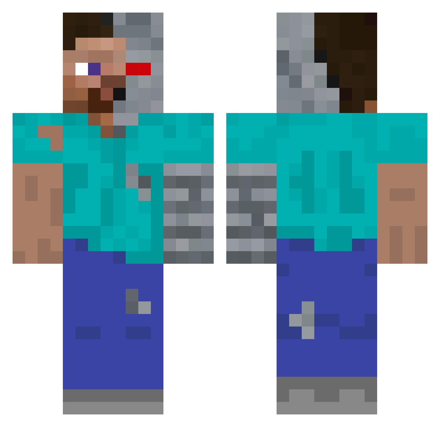 _TKB_ Minecraft skin, front and back view
